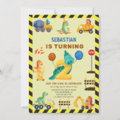 恐竜建築2nd誕生日パーティー 招待状 (正面)