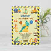 恐竜建築2nd誕生日パーティー 招待状 (スタンド正面)