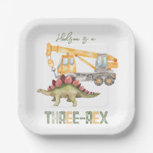 恐竜建設Three Rex紙皿