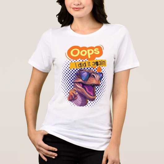 恐竜引用文 トライブレンドTシャツ (正面)