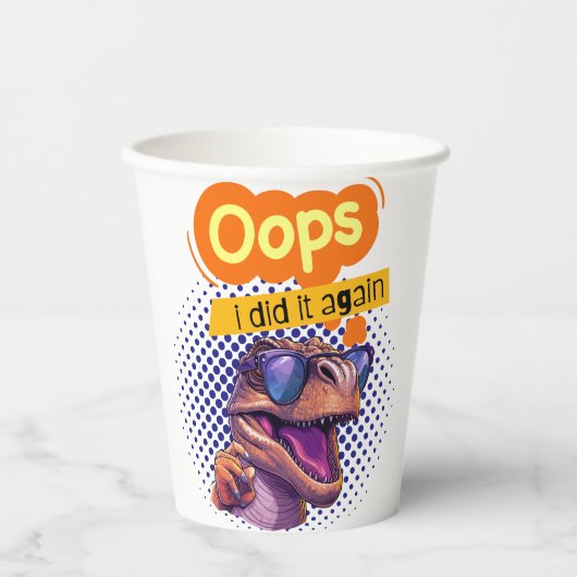 恐竜引用文 紙コップ (正面)