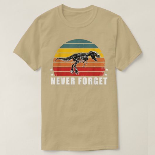 恐竜忘れヴィンテージスケルトンD Tシャツ (デザイン正面)