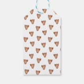 恐竜感謝していの赤ちゃんシャワーで足を踏み鳴らす ギフトタグ (裏面)