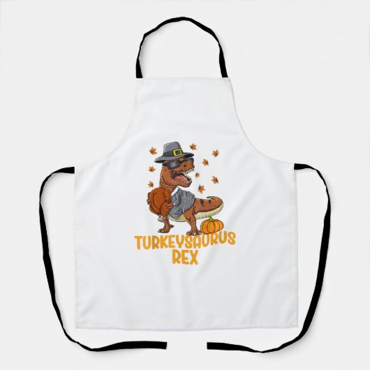 恐竜感謝少年トルコSaurus Tレックスキッド エプロン (正面)