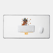 恐竜感謝少年トルコSaurus Tレックスキッド デスクマット (キーボード&マウス)