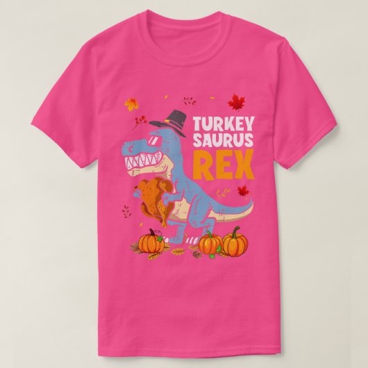 恐竜感謝少年七面鳥Saurus Tレックスピル Tシャツ (デザイン正面)