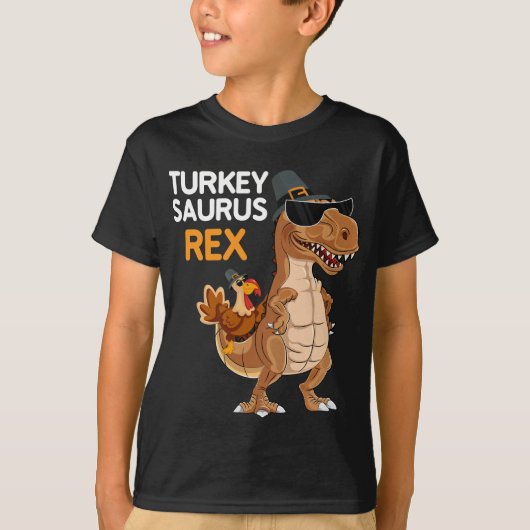恐竜感謝祭トルコSaurus Tレックス Tシャツ (正面)