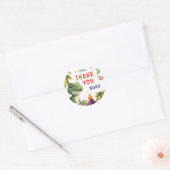 恐竜感謝 ラウンドシール (封筒)