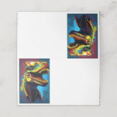 恐竜折りクール畳み座席表 プレイスカード (外部開封)