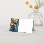 恐竜折りクール畳み座席表 プレイスカード (裏面)