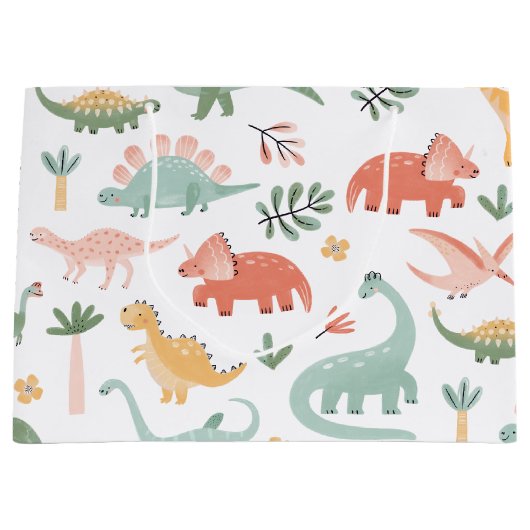 恐竜抱き枕 ラージペーパーバッグ (正面)