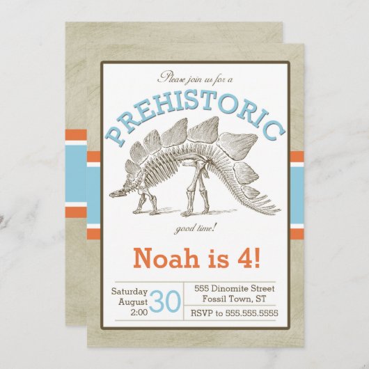 恐竜招待状ディノ招待状 招待状 (正面/裏面)