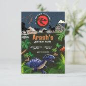 恐竜招待状、恐竜誕生日 招待状 (スタンド正面)