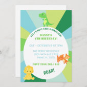 恐竜招待状 招待状 (正面/裏面)