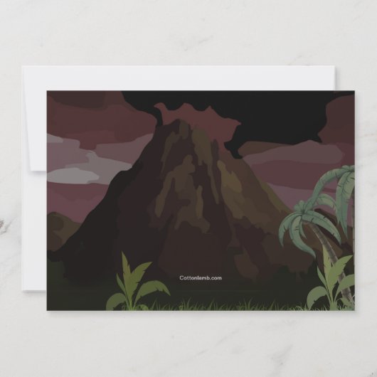 恐竜招待状 招待状 (裏面)