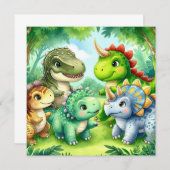 恐竜招待状 招待状 (正面/裏面)