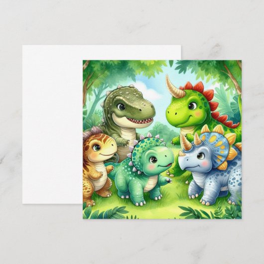 恐竜招待状 招待状 (正面/裏面)
