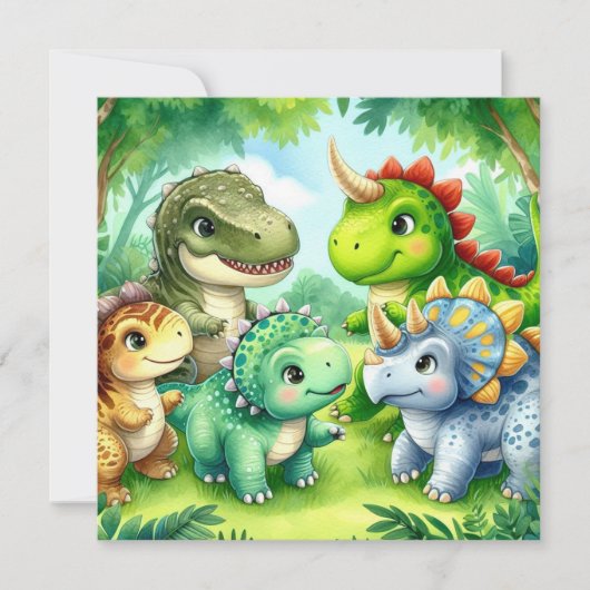 恐竜招待状 招待状 (正面)