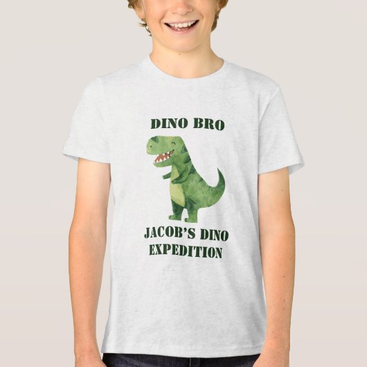 恐竜探検家兄弟の恐竜誕生日パーティー トライブレンドＴシャツ (正面)