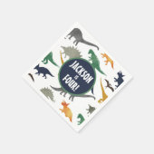 恐竜数々のパーティーナプキン スタンダードカクテルナプキン (角)