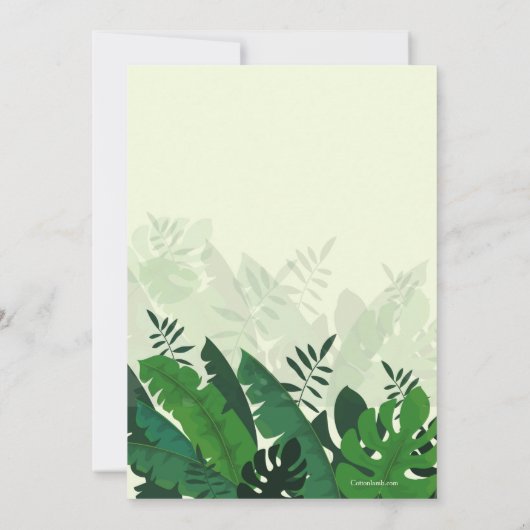 恐竜時計パーティー招待状（あなたが針を動かす） 招待状 (裏面)