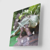 恐竜時計 スクエア壁時計 (傾斜)