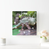 恐竜時計 スクエア壁時計 (ホーム)