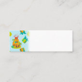 恐竜火山お誕生日ケーキディノエッグスバルーン スキニー名刺 (正面)