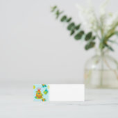 恐竜火山お誕生日ケーキディノエッグスバルーン スキニー名刺 (スタンド正面)