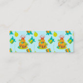 恐竜火山お誕生日ケーキディノエッグスバルーン スキニー名刺 (裏面)