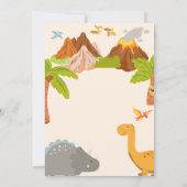 恐竜火山の誕生日パーティー 招待状 (裏面)