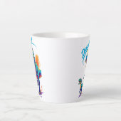 恐竜爆発 カフェラテマグ (正面)