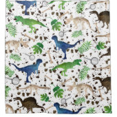 恐竜狩り!Safari Boys Kidsの恐竜 シャワーカーテン (正面)