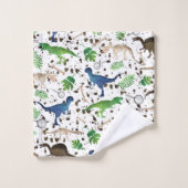 恐竜狩り!Safari Boys Kidsの恐竜 バスタオルセット (ウォッシュタオル)