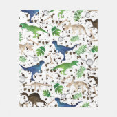 恐竜狩り!Safari Boys Kidsの恐竜 フリースブランケット (正面)
