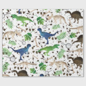 恐竜狩り!Safari Boys Kidsの恐竜 ラッピングペーパー (フラット)