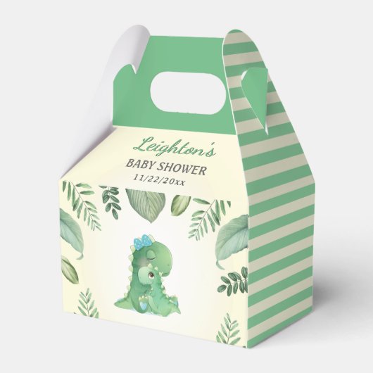 恐竜男の赤ちゃんシャワースプリンクルワイルドディノパーティー フェイバーボックス (正面サイド)