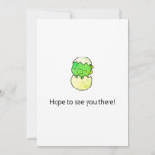 恐竜男女兼用の赤ちゃんシャワーかわいい招待 招待状 (裏面)