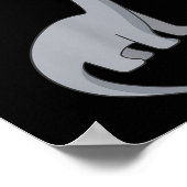 恐竜画おもしろい像付きビーガンTシャツ ポスター (角)