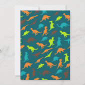 恐竜発掘 バースデーパーティーへの招待 招待状 (裏面)