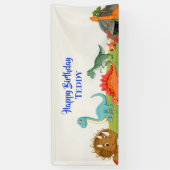 恐竜発掘 バースデーパーティーバナー 横断幕 (縦)