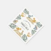 恐竜第三誕生日3レックスパーティー スタンダードカクテルナプキン (角)