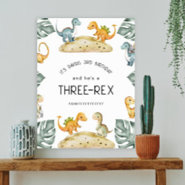 恐竜第三誕生日3レックスパーティー ポスター