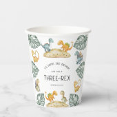 恐竜第三誕生日3レックスパーティー 紙コップ (正面)