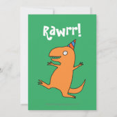 恐竜第1回第3子誕生日パーティーの招待 招待状 (裏面)