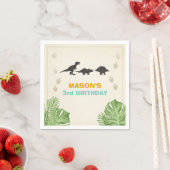 恐竜紙ナプキンス誕生日ディノパーティー スタンダードカクテルナプキン (インサイチュ)