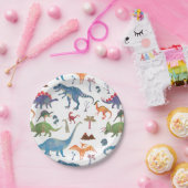 恐竜紙プレート | Popobell先史時代のパーティー ペーパープレート (パーティー)