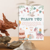 恐竜級のパステル誕生日お礼 サンキューカード