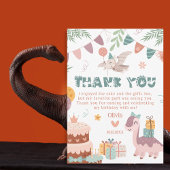 恐竜級のパステル誕生日お礼 サンキューカード