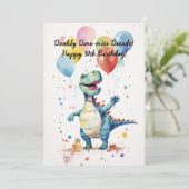 恐竜級デビュー！10歳の誕生日カード 招待状 (スタンド正面)